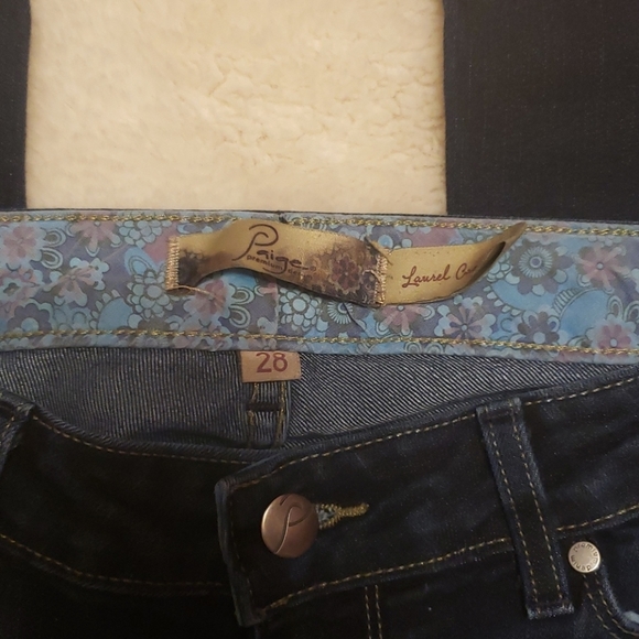 PAIGE Bootcut Dark Wash Jeans sz 28 - Picture 4 of 8